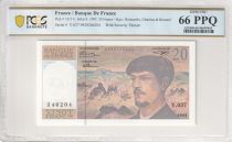 France 20 Francs - Debussy - 1992 - Serial  V.037 - PCGS 66 PPQ