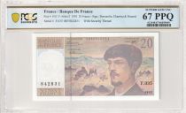 France 20 Francs - Debussy - 1992 - Serial F.035 - PCGS 67 PPQ
