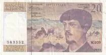 France 20 Francs - Debussy - 1993 - Serial W.039