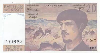 France 20 Francs - Debussy - 1995 - S�rie U.047