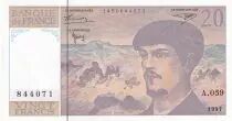 France 20 Francs - Debussy - 1997 - Serial  A.059 - P.151