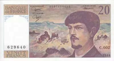 France 20 Francs - Debussy - 1997 - Serial C.002 - P.151
