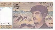 France 20 Francs - Debussy - 1997 - Serial J.003 - P.151