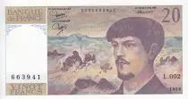 France 20 Francs - Debussy - 1997 - Serial L.002 - P.151
