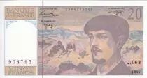 France 20 Francs - Debussy - 1997 - Serial Q.063 - P.151
