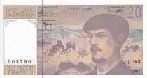 France 20 Francs - Debussy - 1997 - Serial Q.063 - P.151