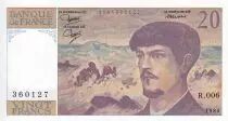 France 20 Francs - Debussy - 1997 - Serial R.006 - P.151