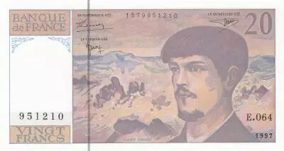 France 20 Francs - Debussy - 1997 - S�rie E.064