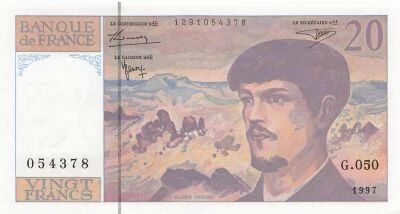 France 20 Francs - Debussy - 1997 - S�rie G.050