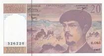 France 20 Francs - Debussy - 1997 - S&eacute;rie O.061 - F.66ter.02