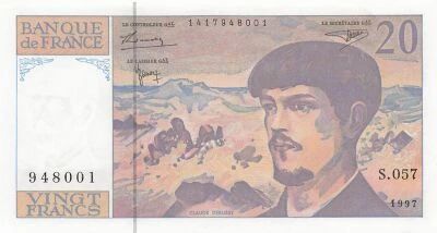 France 20 Francs - Debussy - 1997 - S�rie S.057