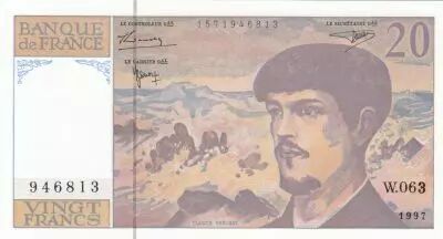 France 20 Francs - Debussy - 1997 - S�rie W.063