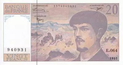 France 20 Francs - Debussy - Serial E.064 - 1997 - UNC - P.151
