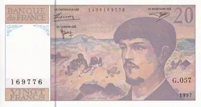 France 20 Francs - Debussy - Serial G.057 - 1997 - UNC - P.151