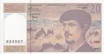 France 20 Francs - Debussy - Serial G.060 - 1997 - UNC - P.151