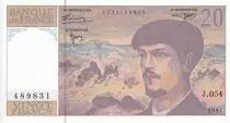 France 20 Francs - Debussy - Serial J.054 - 1997 - UNC - P.151