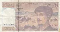 France 20 Francs - Debussy - Serial J.064 - 1997 - UNC - P.151