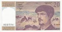 France 20 Francs - Debussy - Serial O.003 - 1980 - XF- P.151