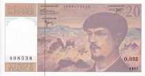 France 20 Francs - Debussy - Serial O.052 - 1997 - UNC - P.151