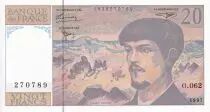 France 20 Francs - Debussy - Serial O.062 - 1997 - UNC - P.151