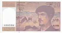 France 20 Francs - Debussy - Série O.052 - 1997 - NEUF - F.66ter.02