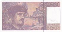 France 20 Francs - Debussy - Sign Vigier - 1993 - Serial J.046 - P.151