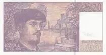 France 20 Francs - Debussy - Sign Vigier - 1993 - Serial V.043 - P.151