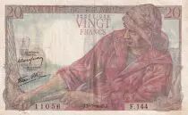 France 20 Francs - Fisher - 05-07-1945 - Serial F.144 - P.100