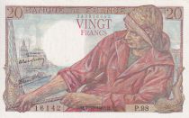 France 20 Francs - Fisher - 07-10-1943 - Serial  P.98 - P.100