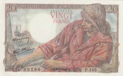 France 20 Francs - Fisher - 09-01-1947 - Serial  P.155