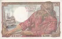 France 20 Francs - Fisher - 10-02-1944 - Serial  L.109 - P.100