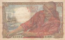 France 20 Francs - Fisher - 10-03-1949 - Serial P.206 - P.100