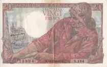 France 20 Francs - Fisher - 14-10-1948 - Serial N.184 - VF+ - P.100