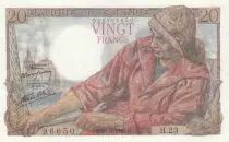 France 20 Francs - Fisher - 21-05-1942 - Serial  H.23