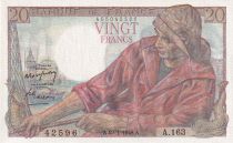 France 20 Francs - Fisher - 29-01-1948 - Serial A.163 - UNC - P.100