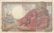 France 20 Francs - Fisher - 29-01-1948 - Serial O.176 - P.100