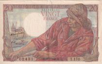 France 20 Francs - Fisher - 29-01-1948 - Serial T.170 - P.100