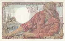 France 20 Francs - fisherman - 07-10-1943 - Serial F.105