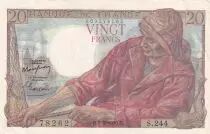 France 20 Francs - Fisherman - 09-02-1950  - Serial S.244 - P.100