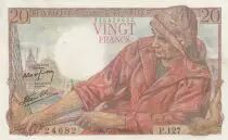 France 20 Francs - Fisherman - 17-05-1944- Serial P.127