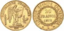 France 20 Francs - Gold Genius - 1875 A Paris
