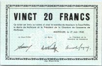 France 20 Francs , Mulhouse Chambre de Commerce, Série C - 1940