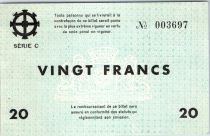 France 20 Francs , Mulhouse Chambre de Commerce, Série C - 1940