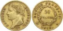 France 20 Francs - Napol&eacute;on I - 100 Jours  - 1815 A Paris  Or