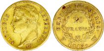 France 20 Francs - Napoléon I - Tête laurée - 1813 - W Lille - Or