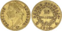France 20 Francs - Napoléon I - Tête laurée - 1814 - A Paris - Or