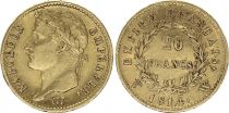 France 20 Francs - Napoléon I - Tête laurée - 1814 W Lille