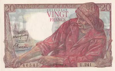 France 20 Francs - P�cheur - 09-02-1950 - S�rie U.241 - SUP - F.13.17