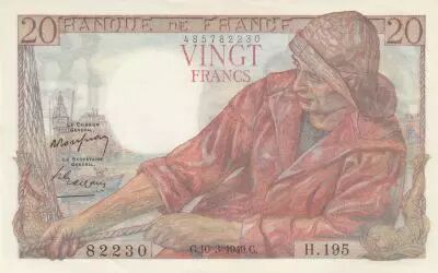France 20 Francs - P�cheur - 10-03-1949 - S�rie H.195
