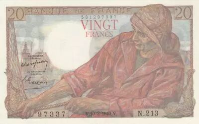 France 20 Francs - P�cheur - 10-03-1949 - S�rie N.213